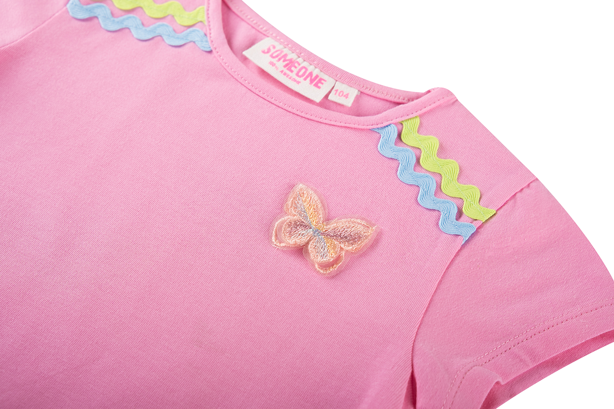 Someone T-Shirt mit Applikation - Pink