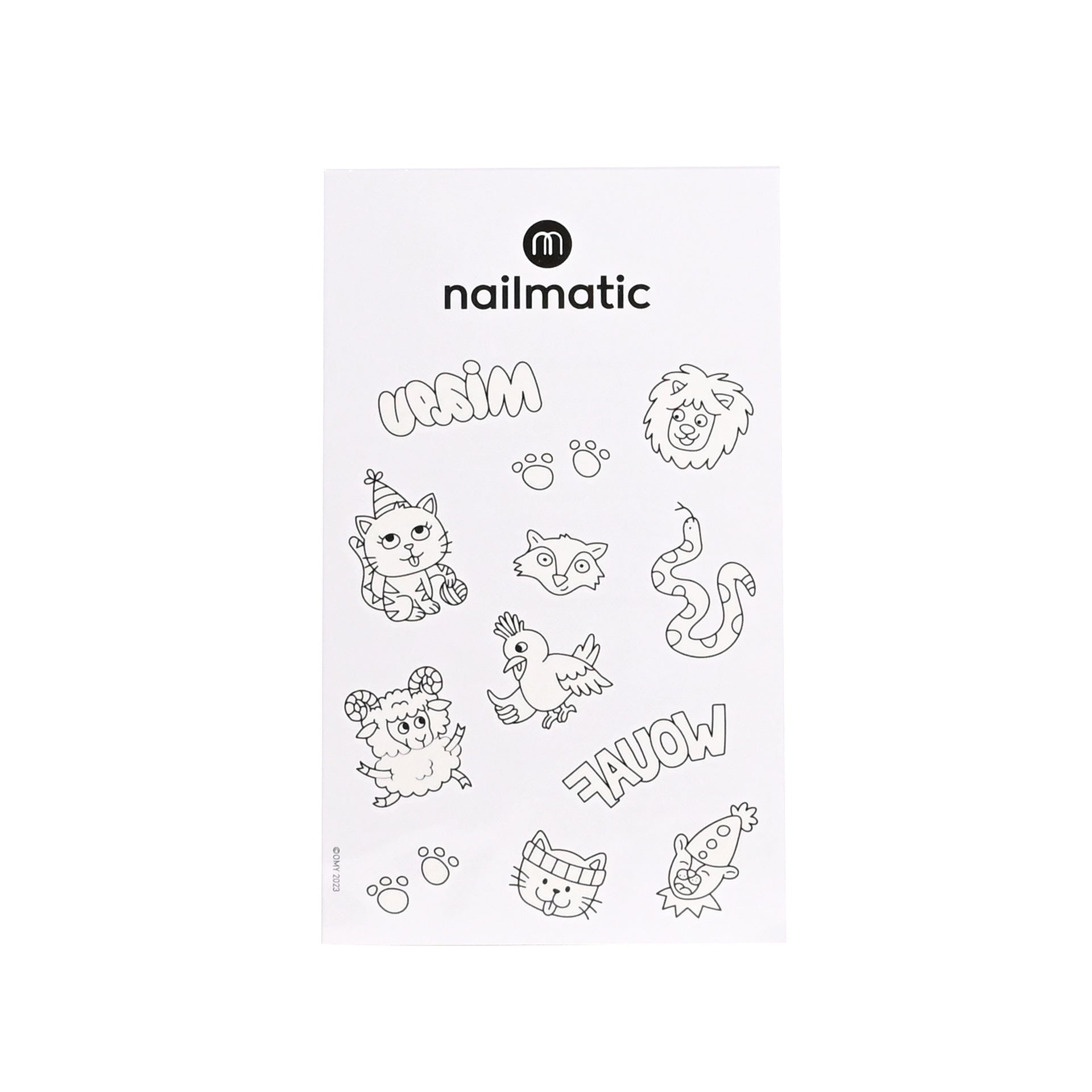 Nailmatic Kids "Tattoo zum ausmalen-Tiere"
