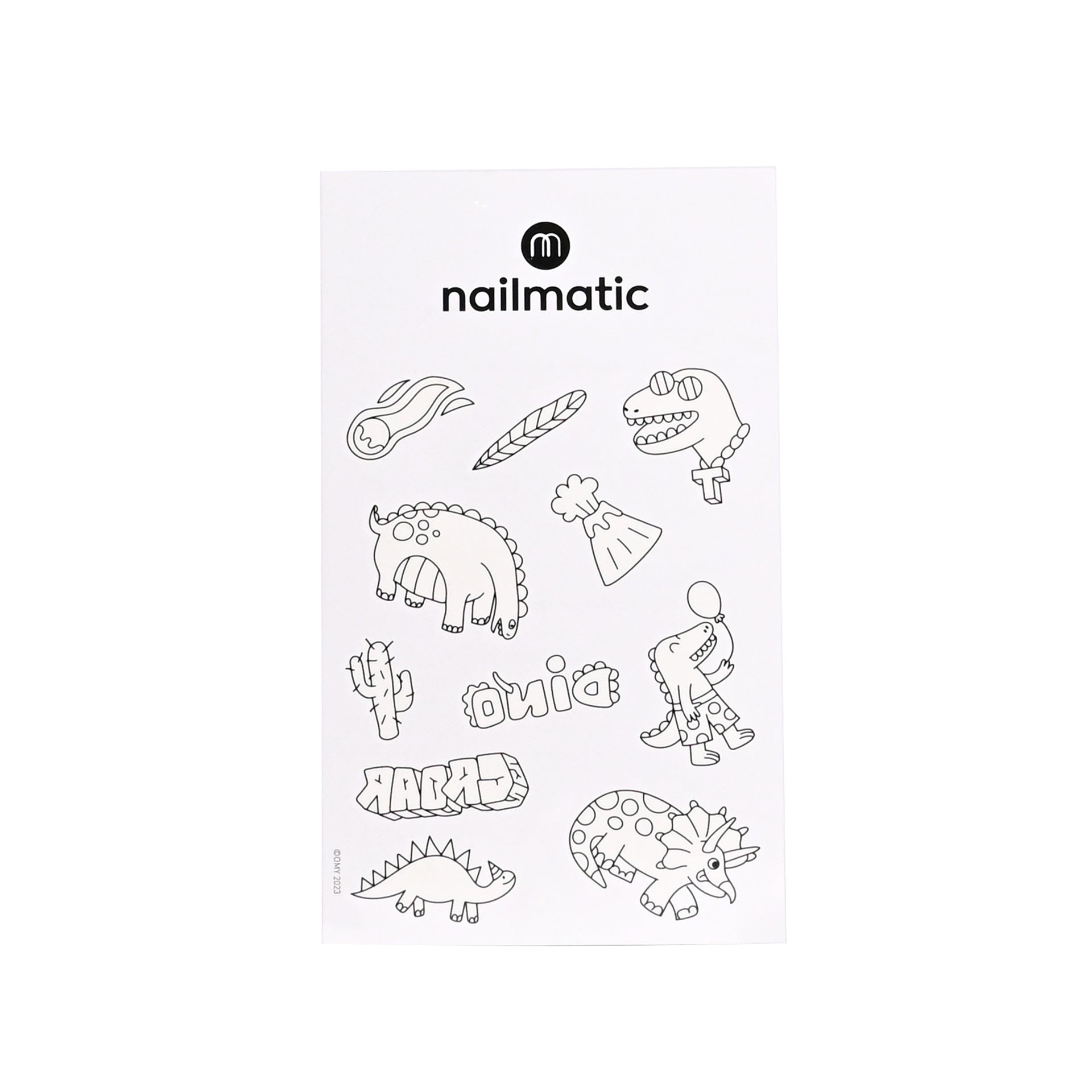 Nailmatic Kids "Tattoo zum ausmalen-Dinosaurier"