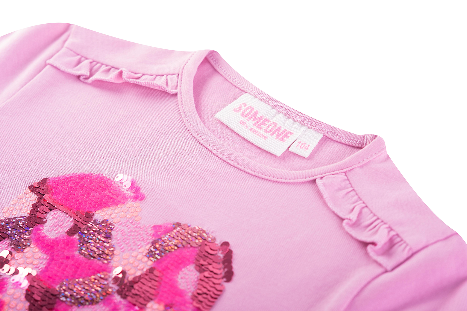 Someone "T-shirt langarm" mit Wendepailletten - Light Pink