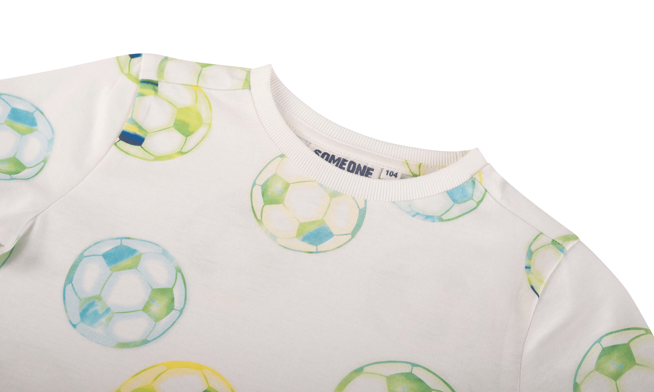 Someone T-Shirt mit Fussball Print - Ecru