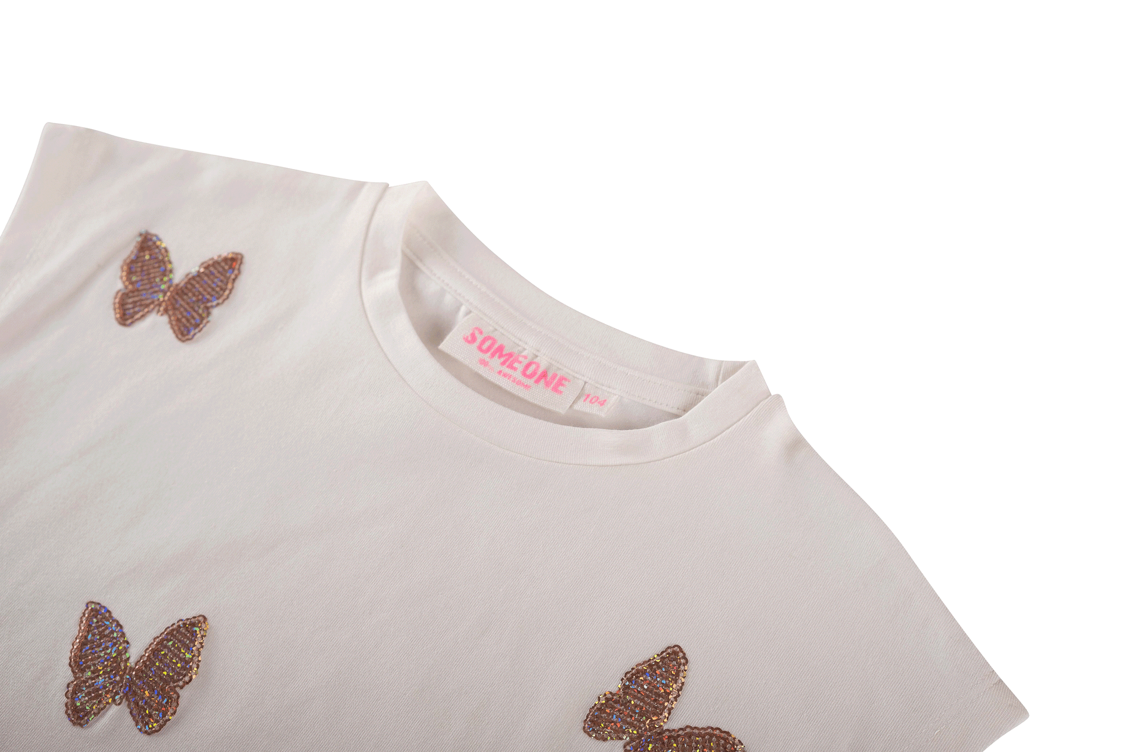 Someone Shirt mit Applikationen - Ecru