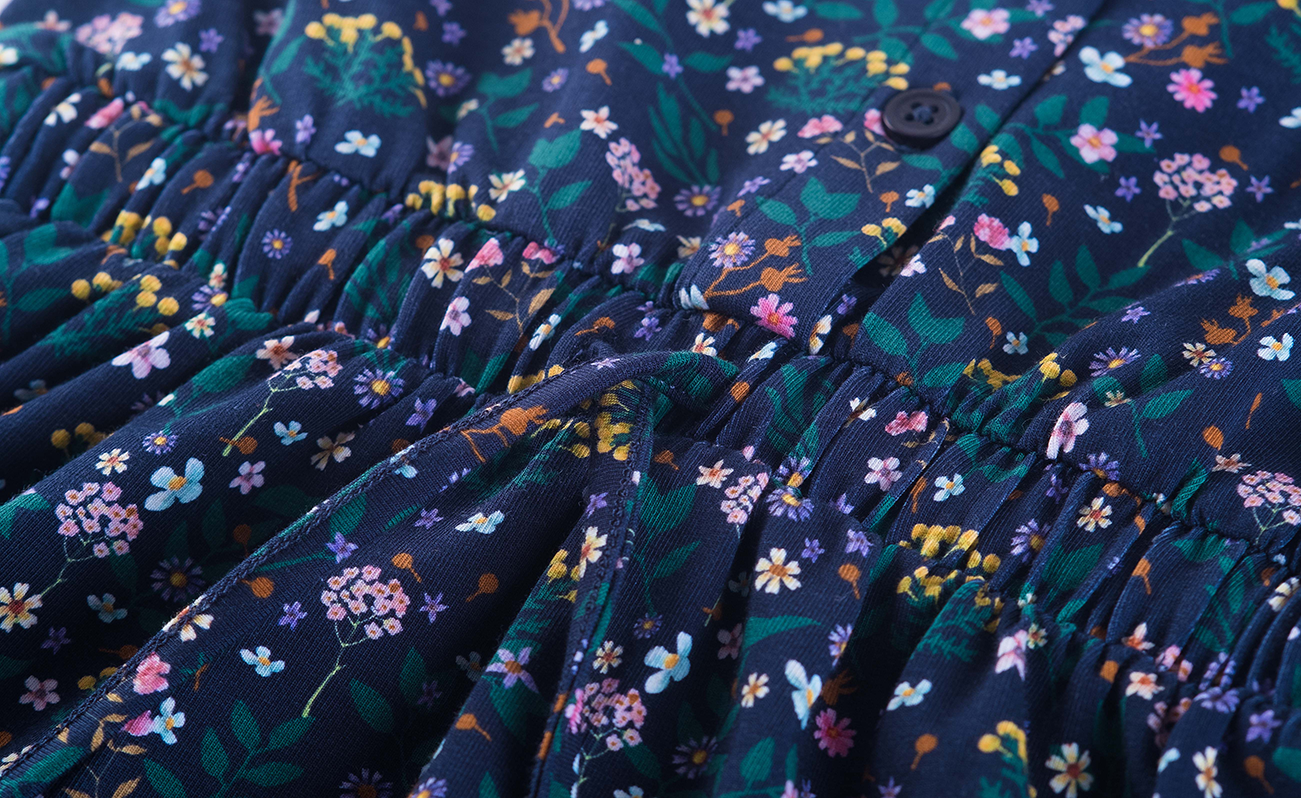 Someone "Kleid" allover Druck - Navy