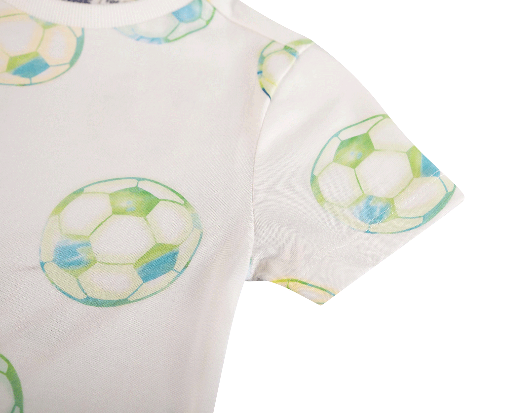Someone T-Shirt mit Fussball Print - Ecru