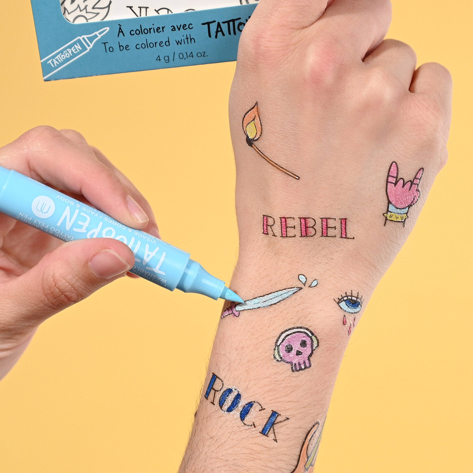 Nailmatic Kids "Tattoo zum ausmalen-Magic"