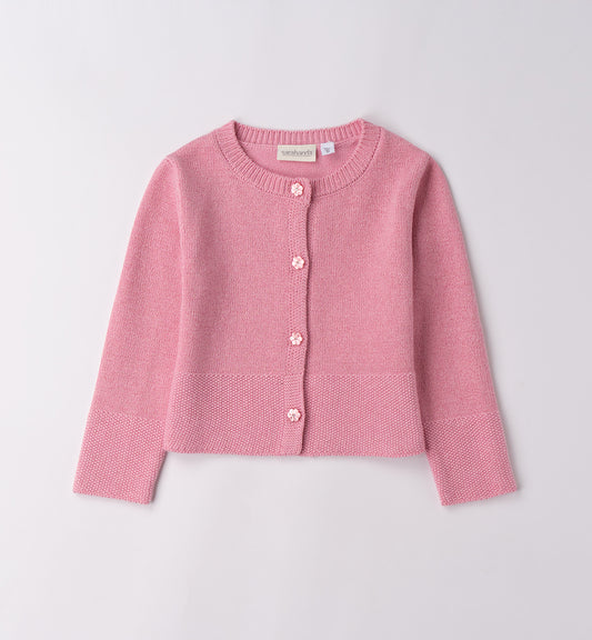 Sarabanda "Strickjacke" mit Glitzerfaden - Rosa