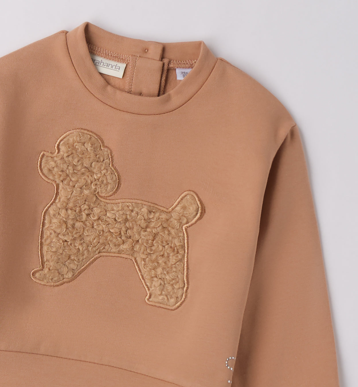 Sarabanda "Sweatshirt" mitflauschigem Druck - Braun
