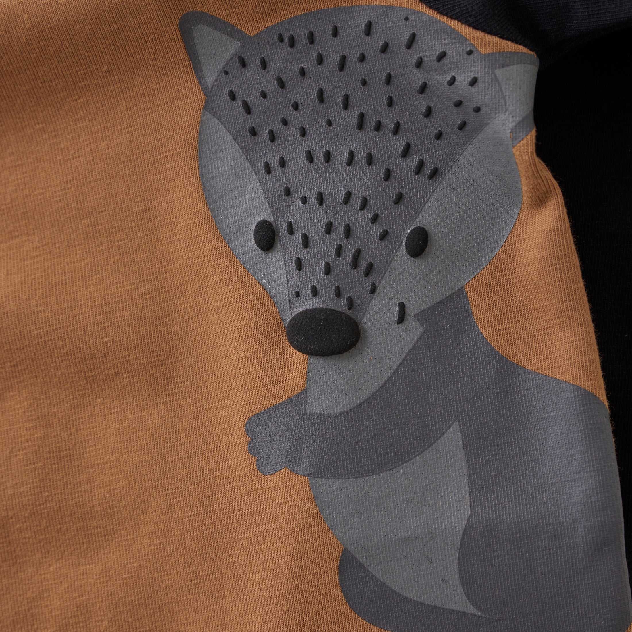 Minymo "Body" langarm mit Fuchs - Brown Sugar