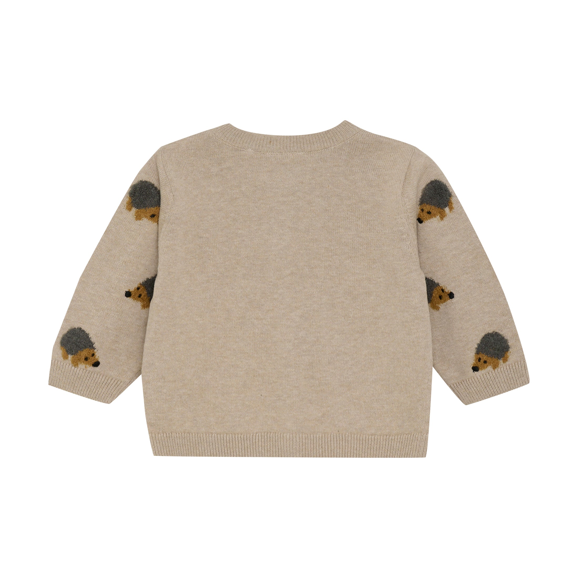Minymo "Strickjacke" mit Igeln - Beige Melange