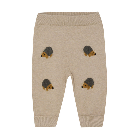 Minymo "Hose" aus Strick mit Igeln - Brown Sugar
