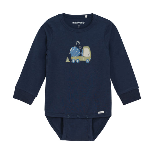 Minymo "Body langarm" mit Druck - Parisian Night