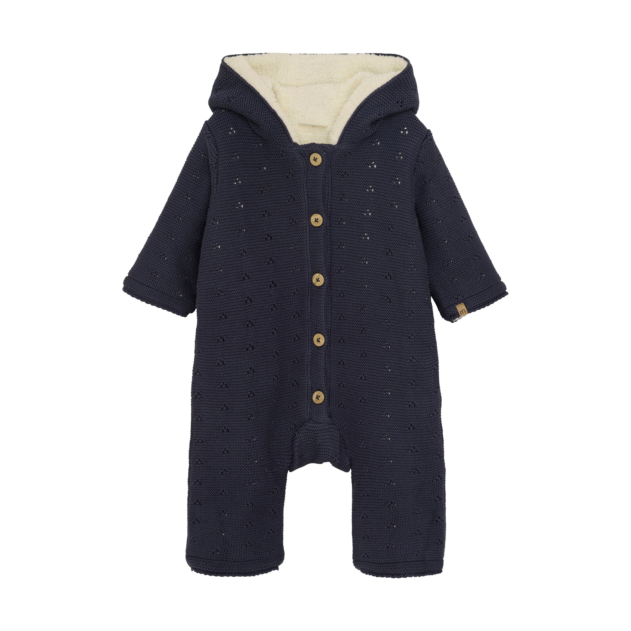 Minymo "Strick-Overall" mit Teddyfell - Parisian Night