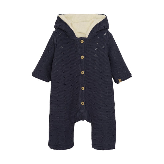 Minymo "Strick-Overall" mit Teddyfell - Parisian Night