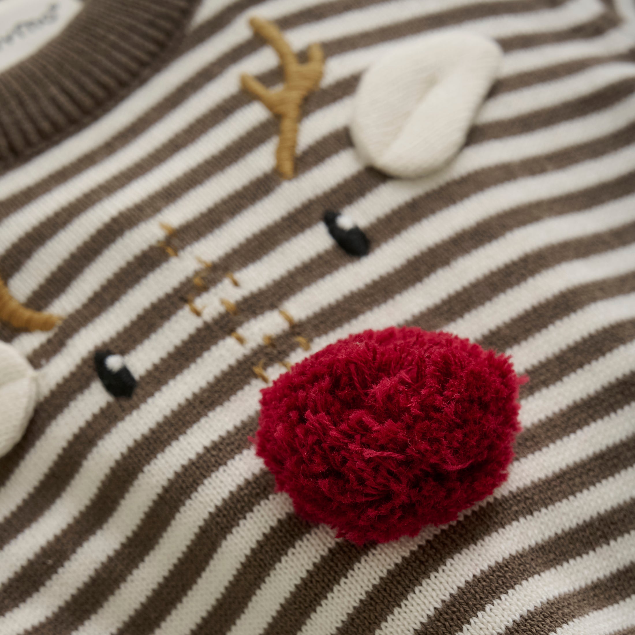 Minymo "Pullover" gestreift mit - Chocolate Chip