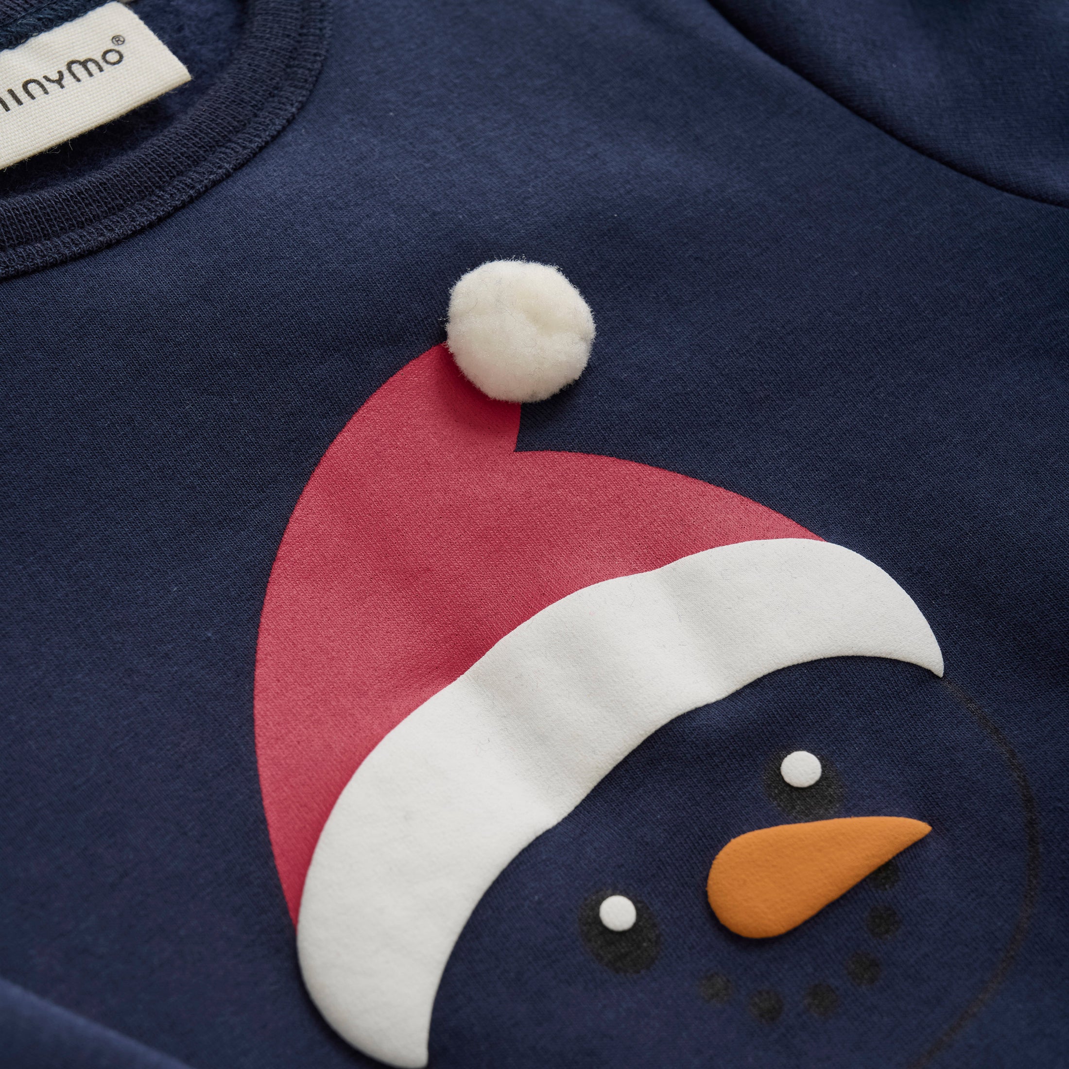 Minymo "Body langarm" mit Weihnachtsdruck - Navy