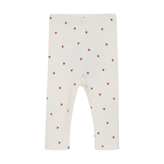 Minymo "Leggings" mit Herzchen - Eggnog