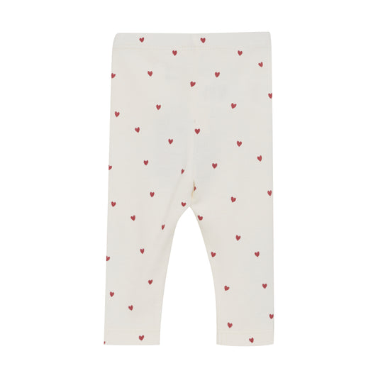 Minymo "Leggings" mit Herzchen - Eggnog