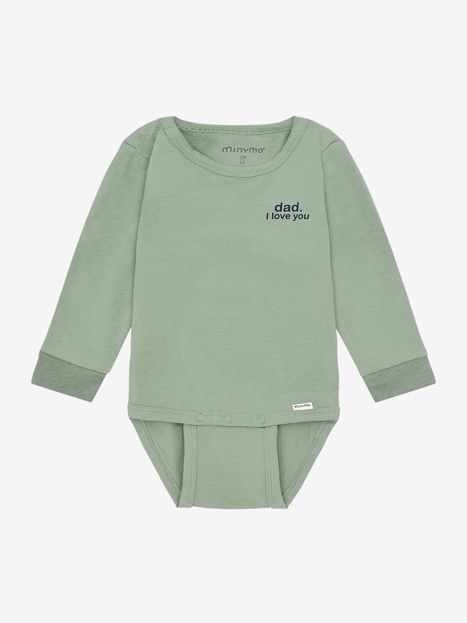 Minymo Body langarm mit süssem Print - Lily Pad