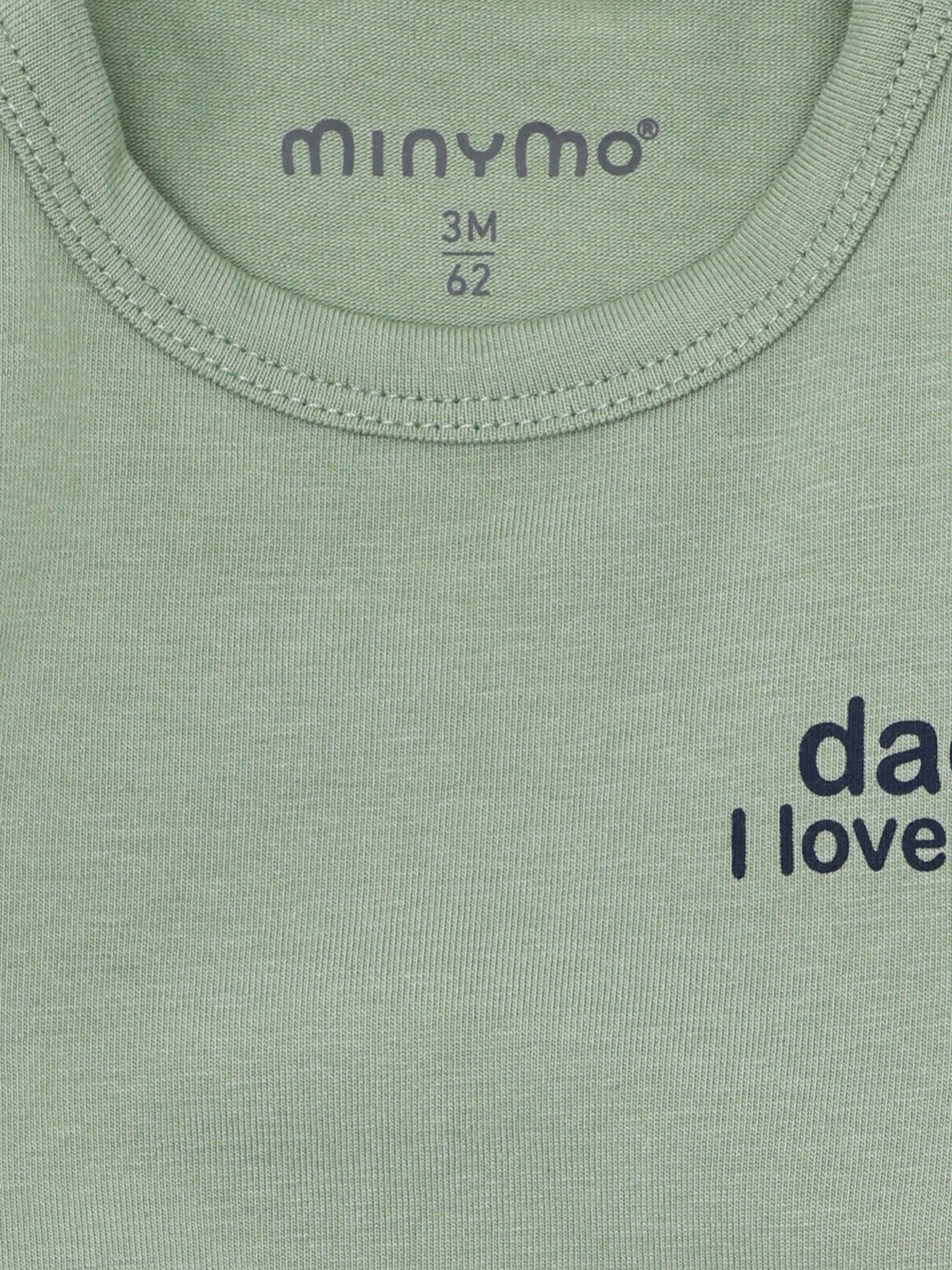 Minymo Body langarm mit süssem Print - Lily Pad