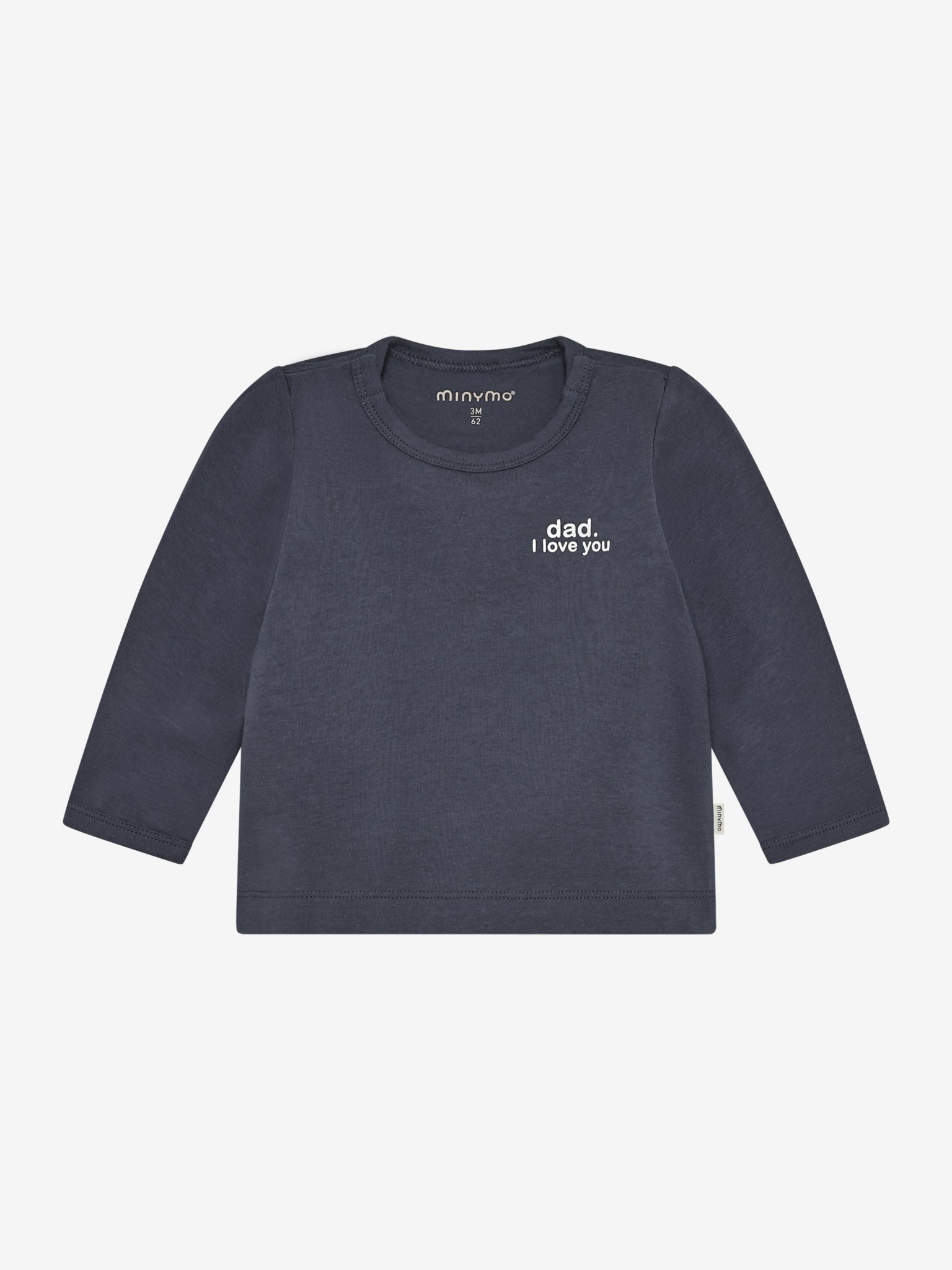 Minymo T-Shirt langarm mit süssem Print - Odyssey Gray