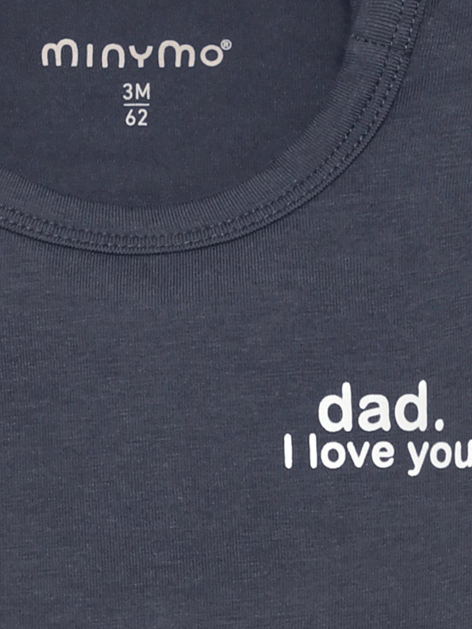 Minymo T-Shirt langarm mit süssem Print - Odyssey Gray