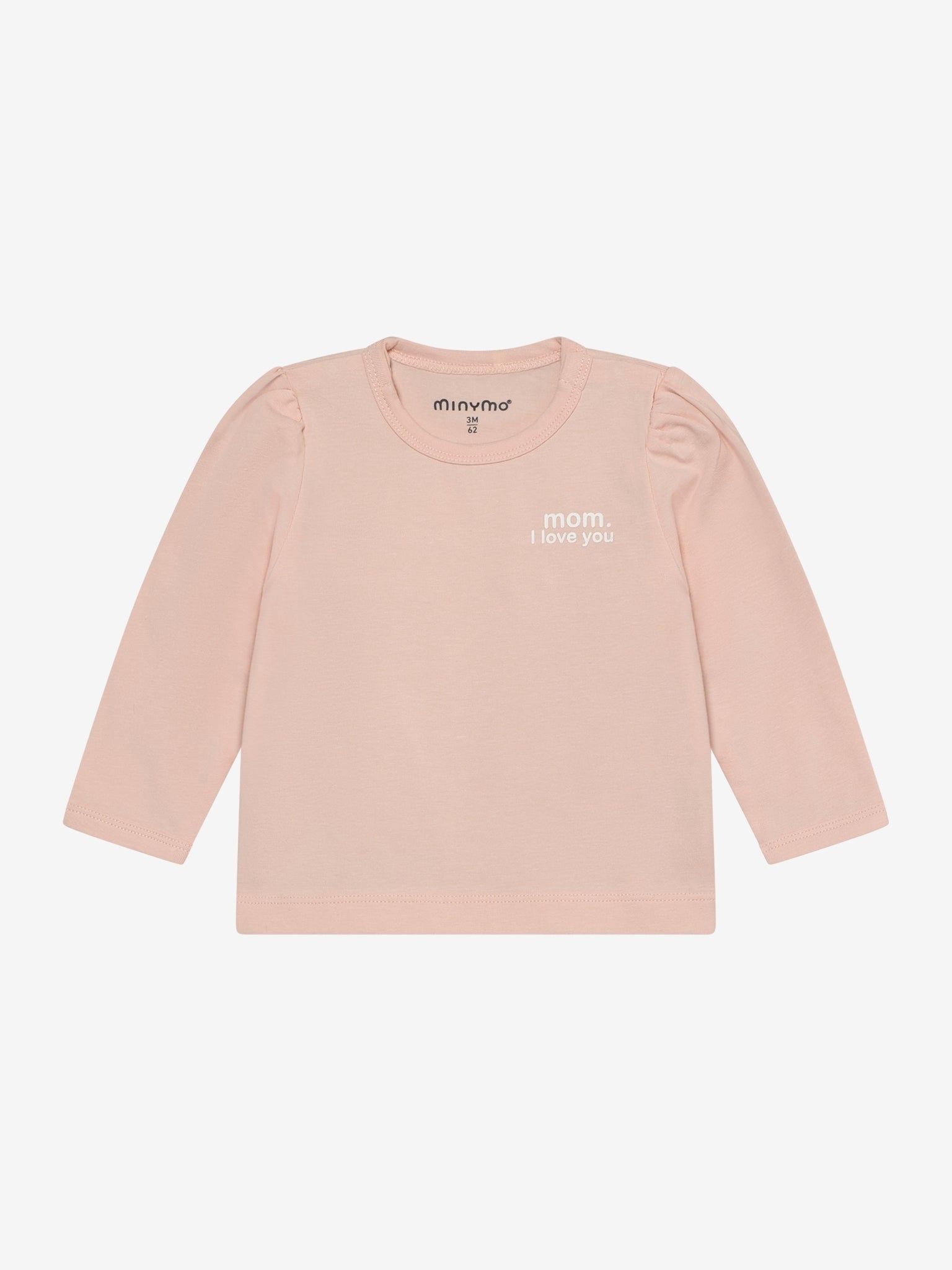 Minymo Langarmshirt mit süssem Print - Peach Whip