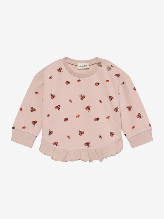 Minymo Sweatshirt mit einem Allover Print - Peach Whip