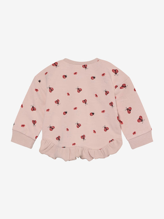 Minymo Sweatshirt mit einem Allover Print - Peach Whip