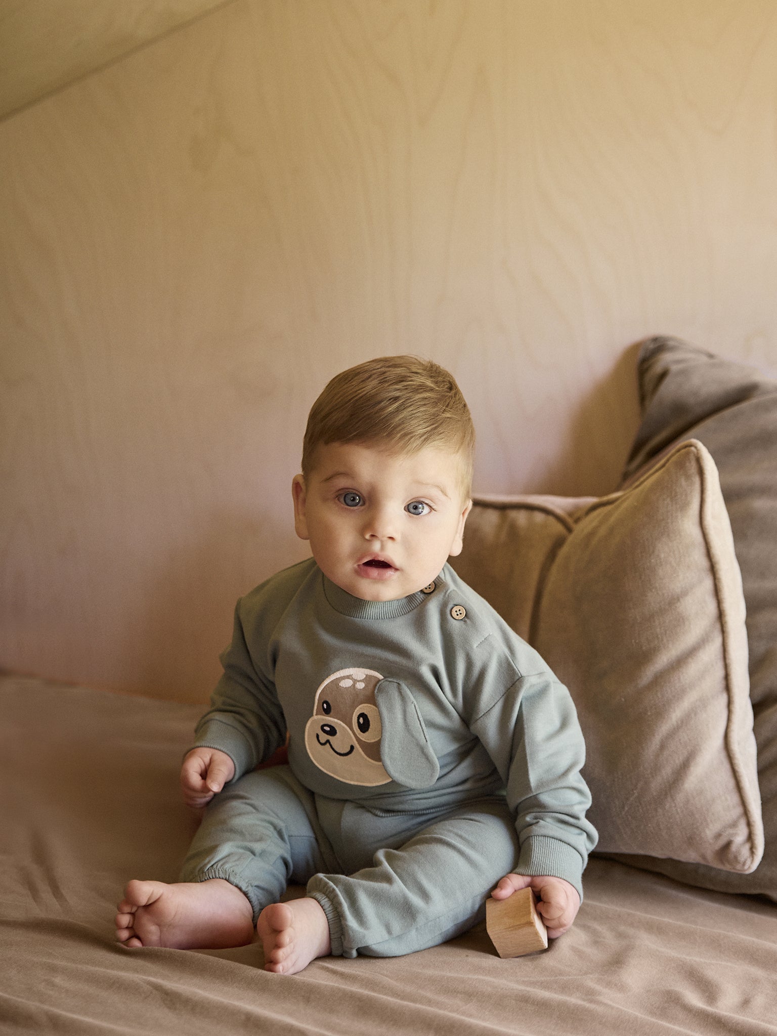 Minymo Sweatshirt mit Applikation - Lily Pad