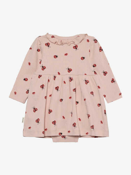 Minymo Bodykleid mit einem Allover Druck - Marienkäfer Peach Whip