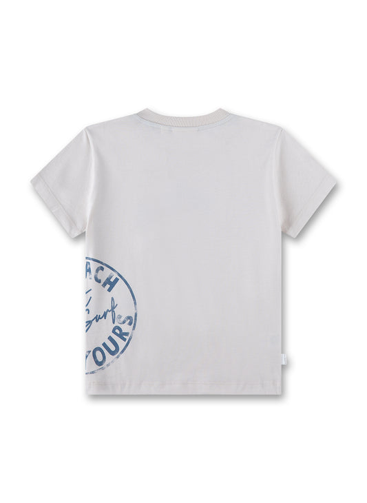 Sanetta T-Shirt mit coolem Druck - Creme