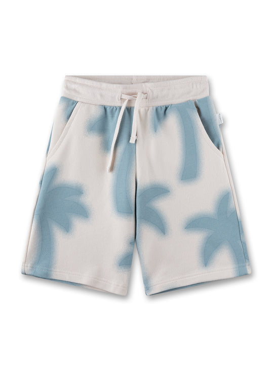 Sanetta Shorts mit Palmen-Druck - Beige Blau