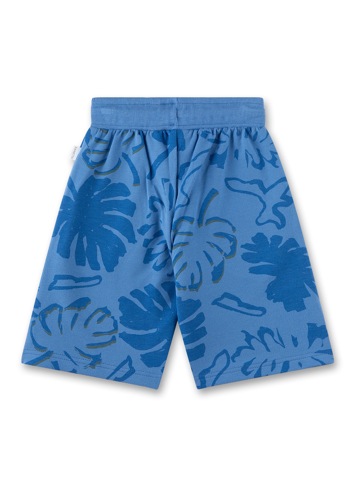 Sanetta Shorts mit Taschen, Blättermuster - Blau