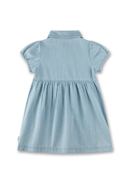 Sanetta "Jeanskleid" mit Knöpfen und Taillierter Bund - Jeansblau