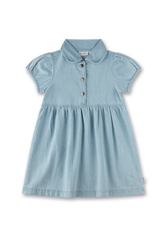 Sanetta "Jeanskleid" mit Knöpfen und Taillierter Bund - Jeansblau