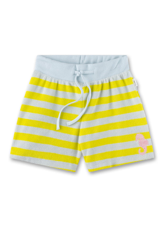 Sanetta Shorts, gestreift aus Frottee - Gelb