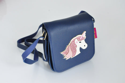 KisMe Umhängetasche klein mit Einhorn - Dunkelblau