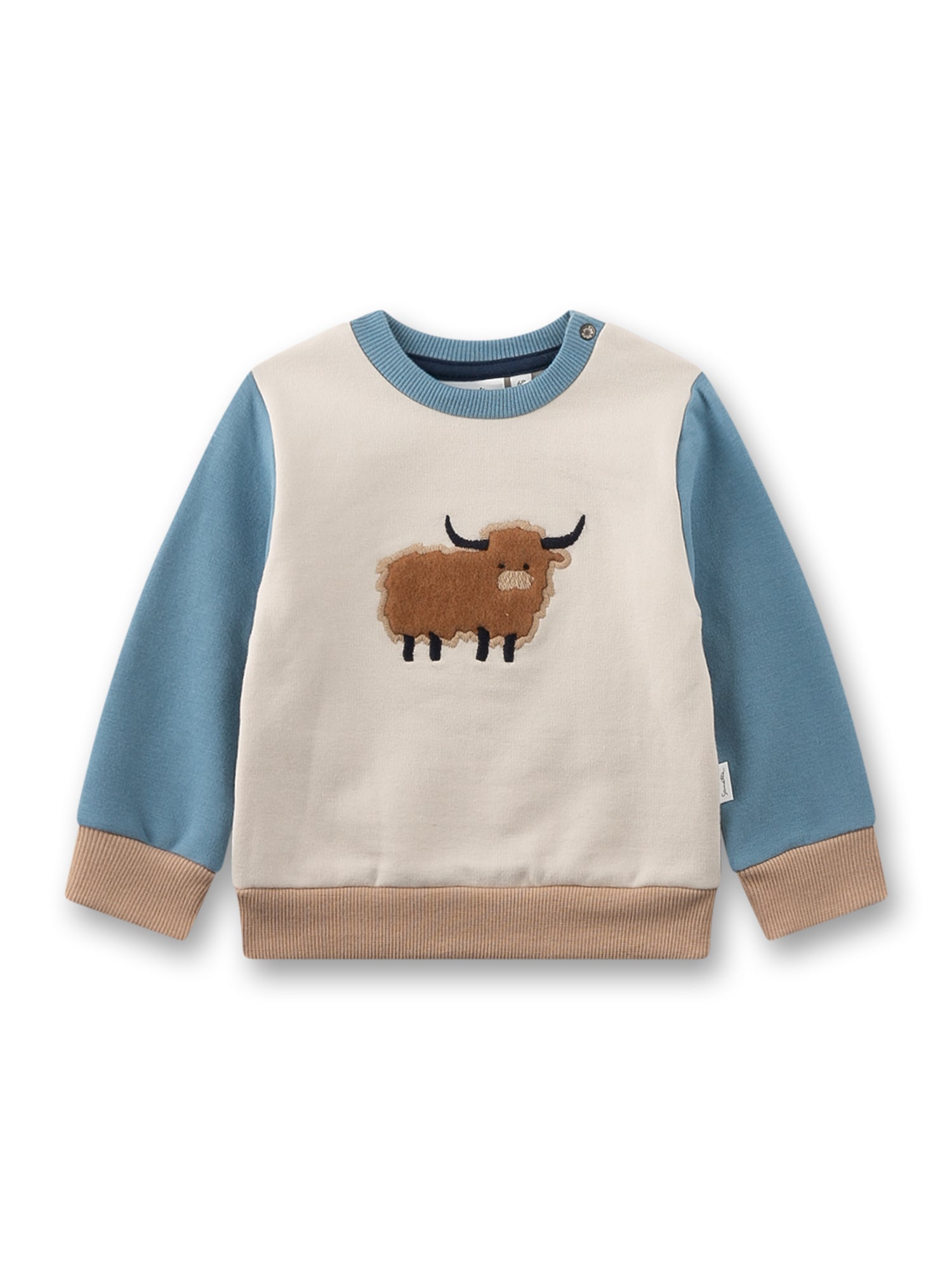 Sanetta "Sweatshirt" mit Fleecedruck - Ecru