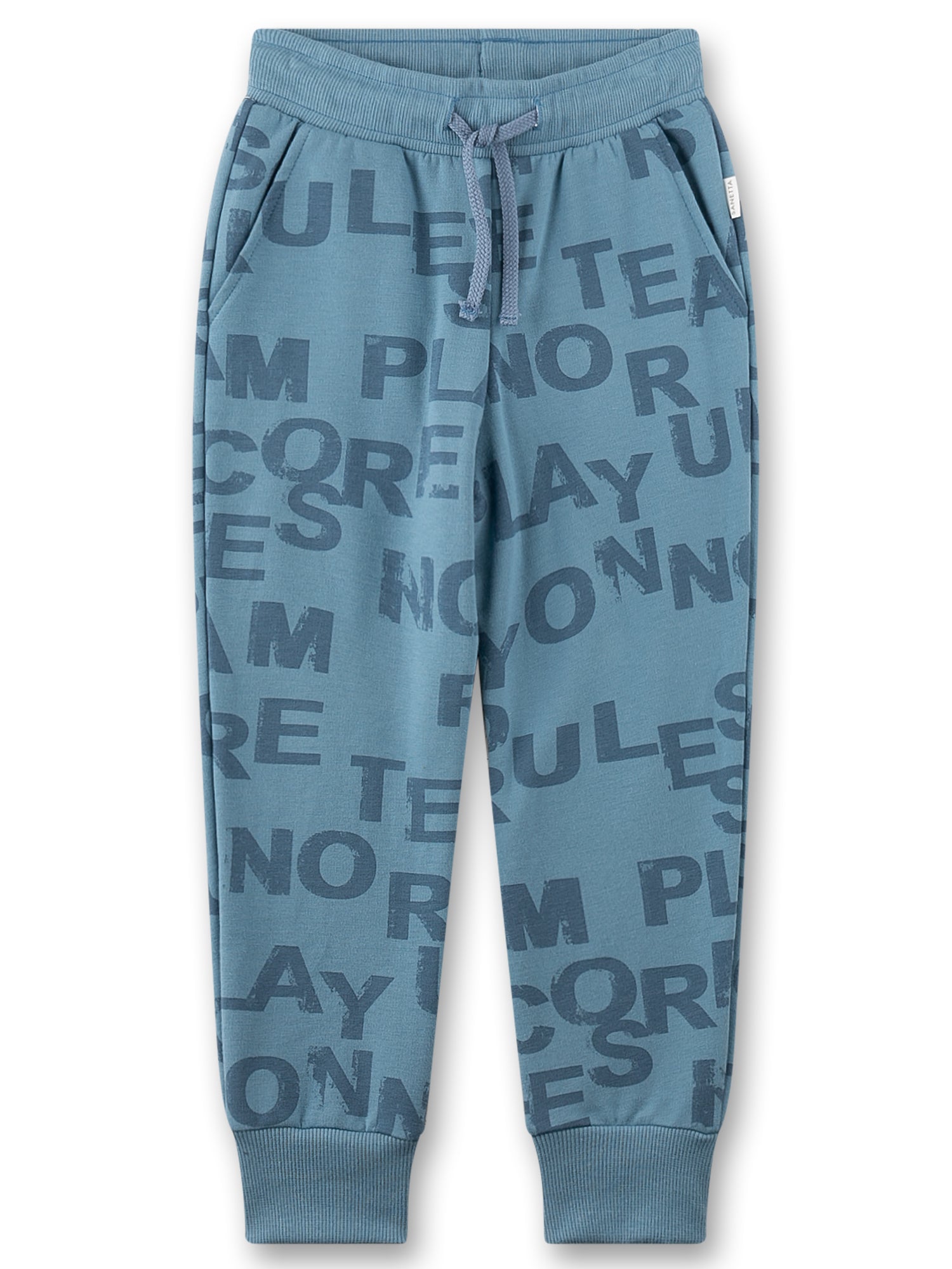 Sanetta "Jogginghose" allover Druck - Bluejay