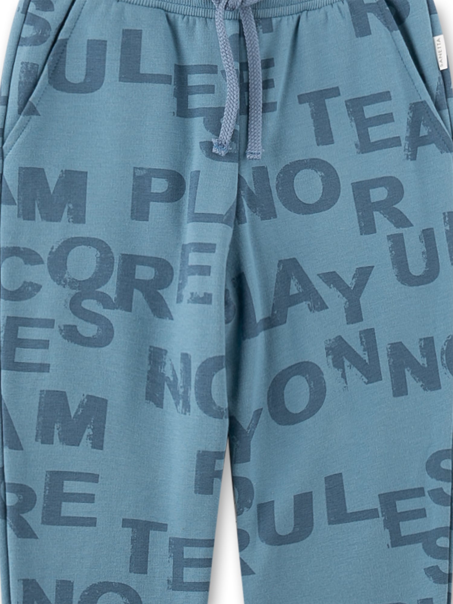 Sanetta "Jogginghose" allover Druck - Bluejay