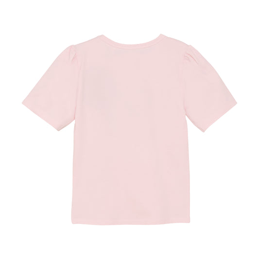 Minymo "T-Shirt" mit Druck und Pailletten - Pink Dogwood