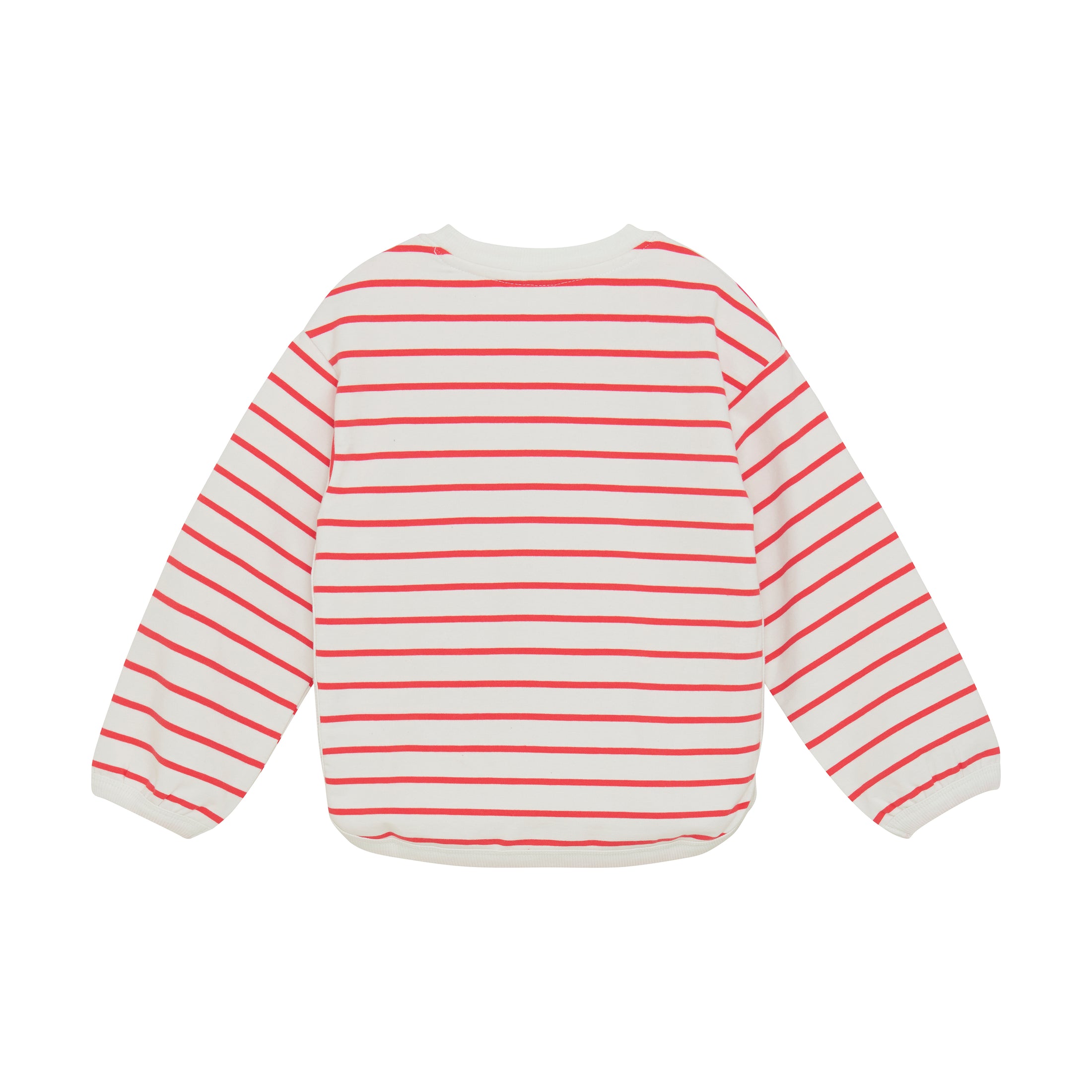 Minymo "Sweatshirt" mit Streifen und abgenähtem Saum - Cayenne