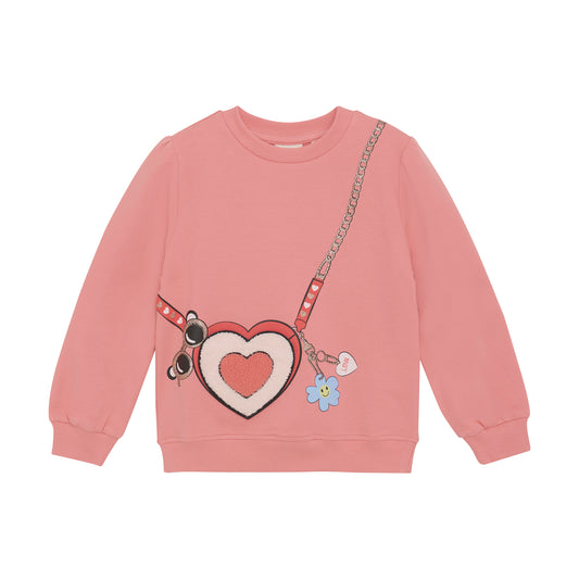 Minymo "Sweatshirt" mit aufgenähter Tasche - Strawberry Ice