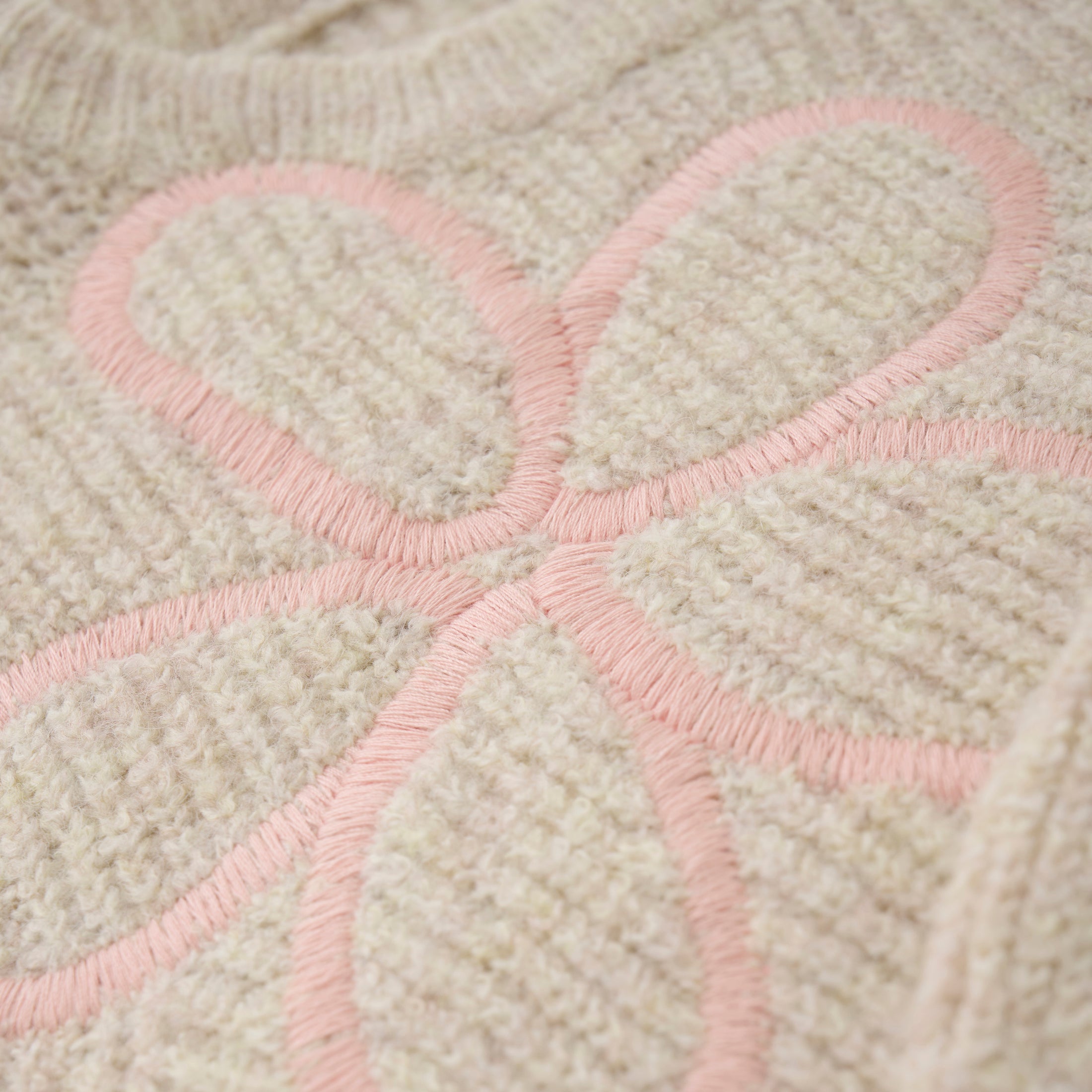 Minymo "Pullover" mit Stickerei - Marshmallow White