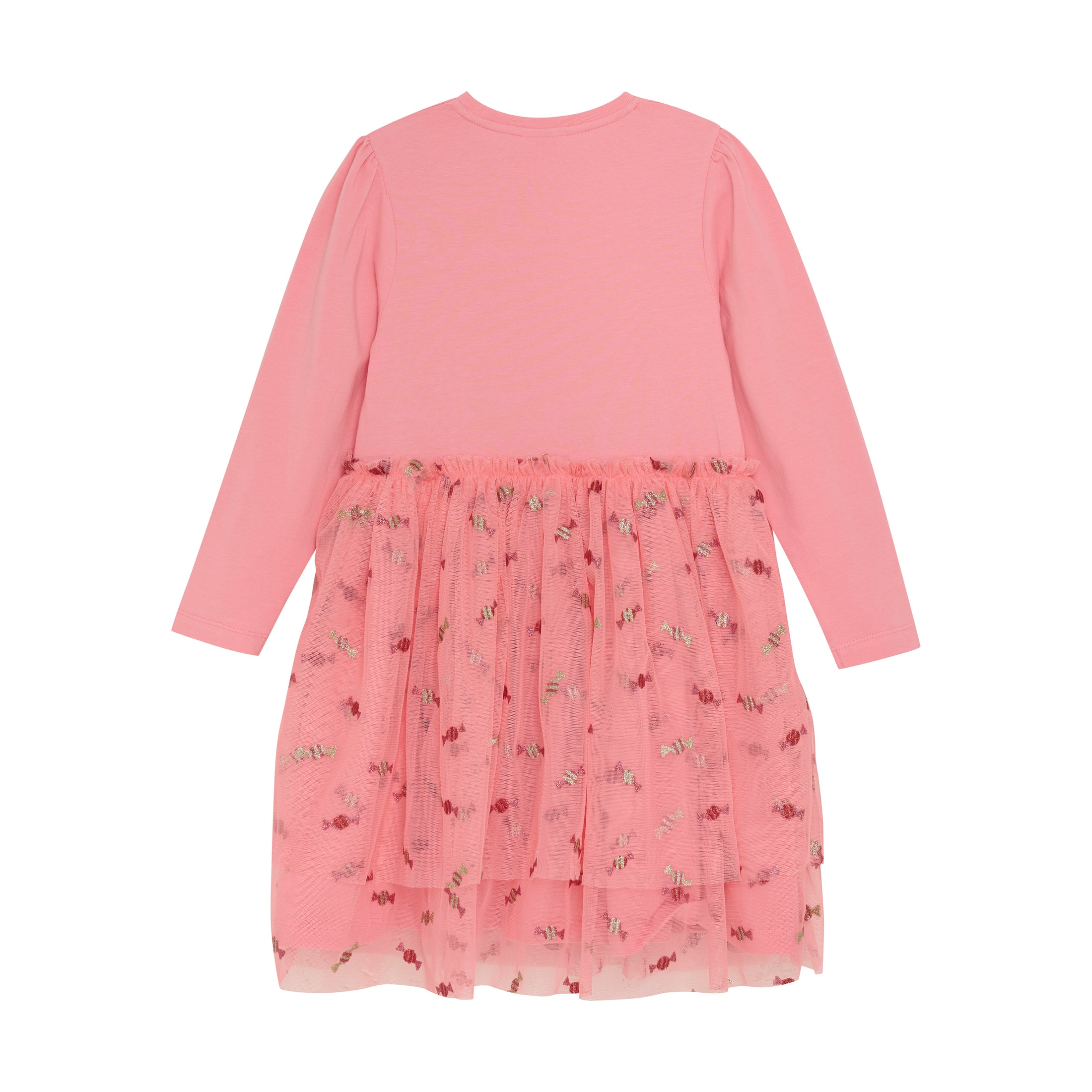 Minymo "Kleid" mit Tüll und Bonbons Druck - Strawberry Ice