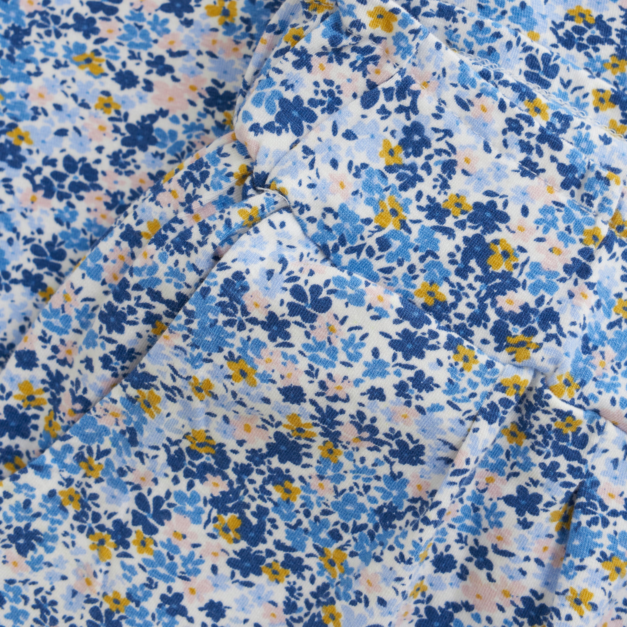Minymo "Hose" mit Blümchendruck - True Blue