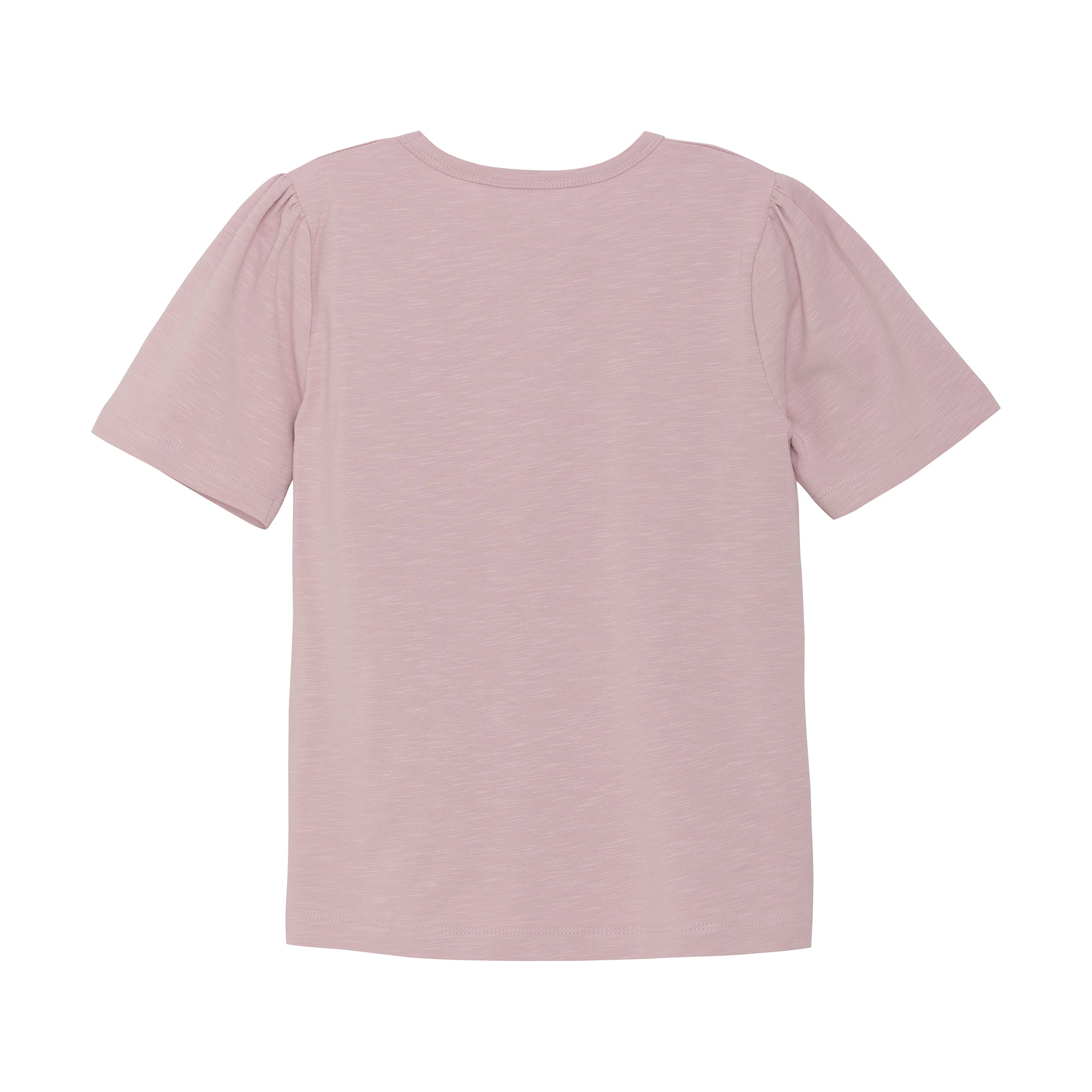 Minymo "T-Shit" mit Druck und Rüschenbesatz - Bumished Lilac
