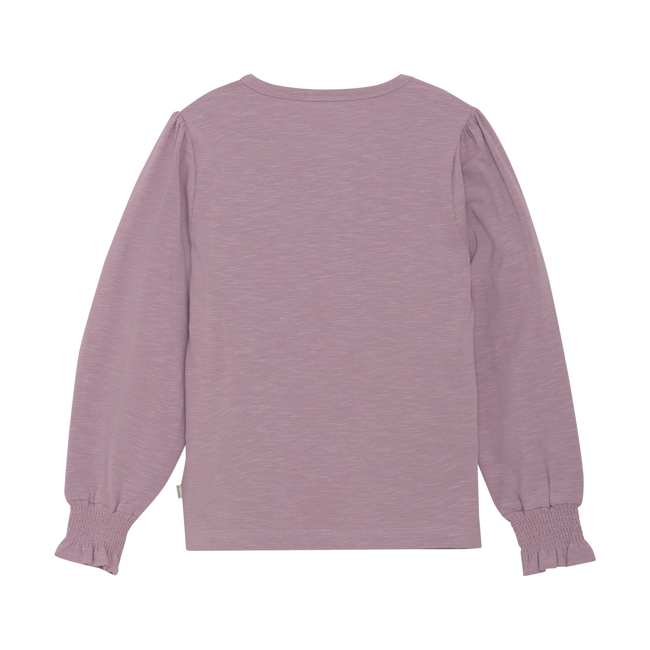 Minymo "Langarmshirt" mit Druck und gerafften Armabschlüssen - Elderberry
