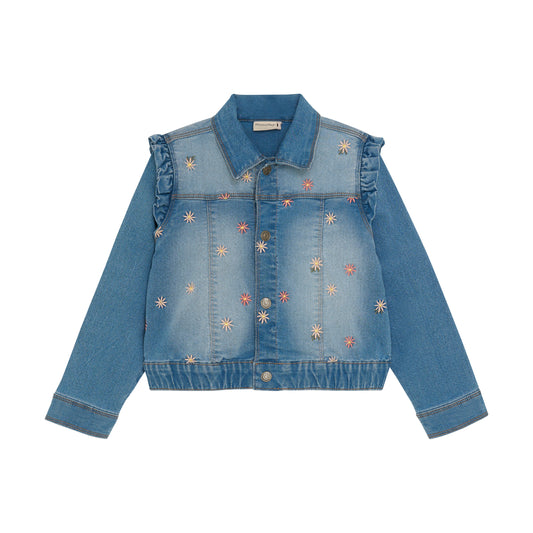 Minymo "Jeansjacke" mit Stickerei - Blue Fog
