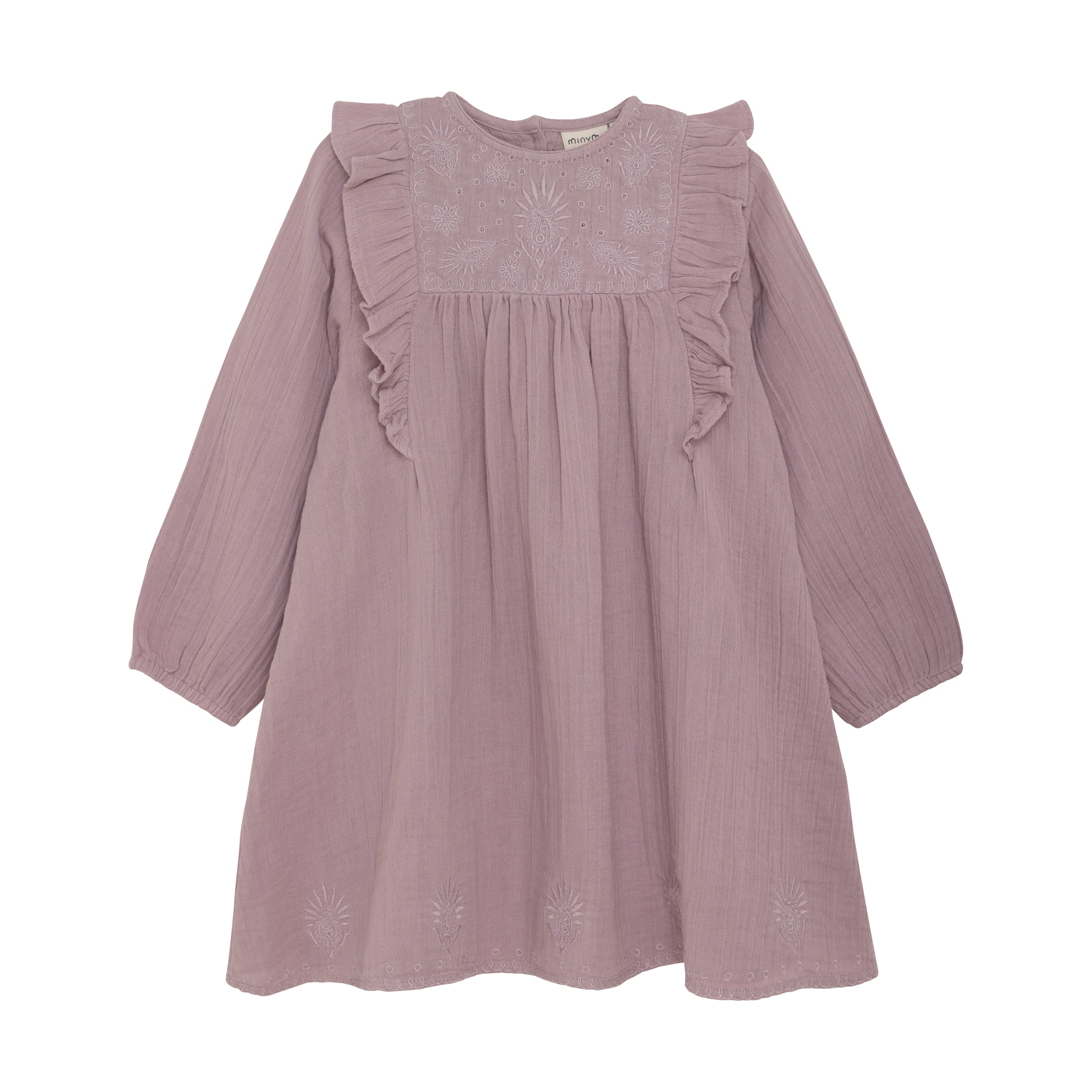 Minymo "Kleid" mit Stickerei - Elderberry